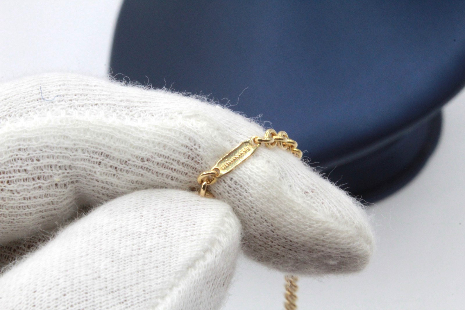 Tiffany & Co. Rolo Link Chain 3mm 24″ 18K Gold