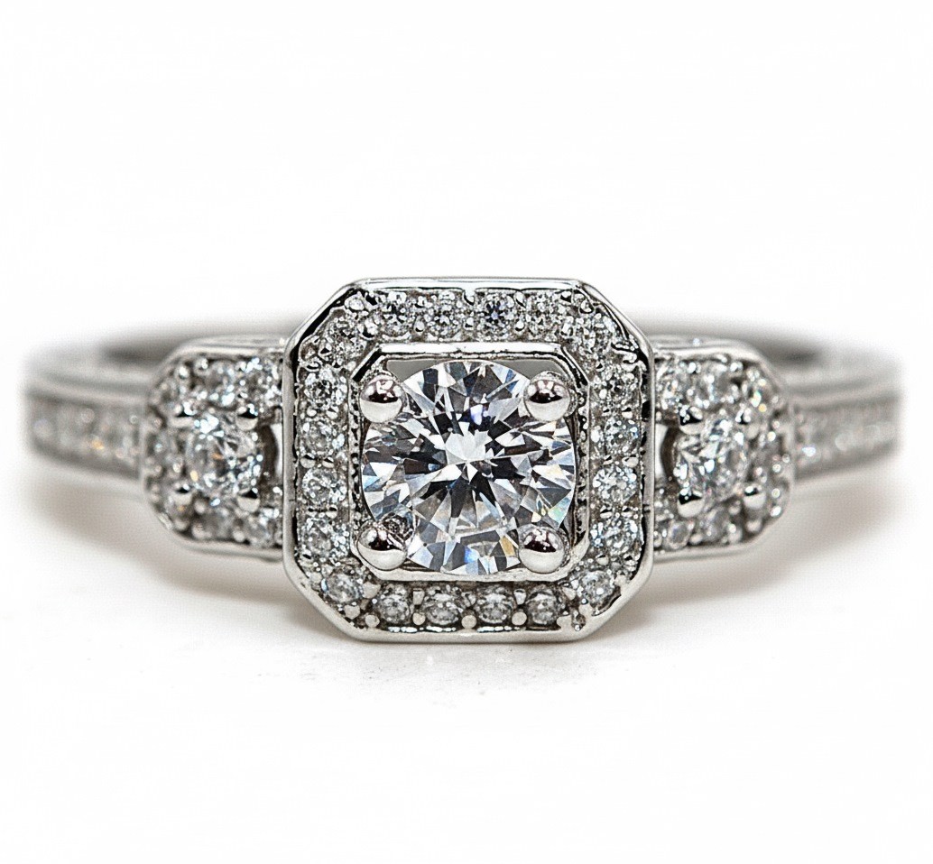 2CT Heat Treated Moissanite 925 Sterling Silver Ring Jewelry Sz 6,7,8,9 MB2
