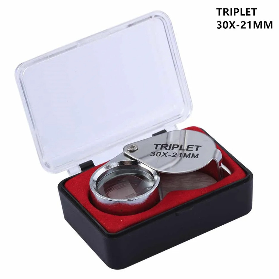 1pc 10-30X Pocket Loupe Magnifier Foldable Jewelry Eye Glass – NEW