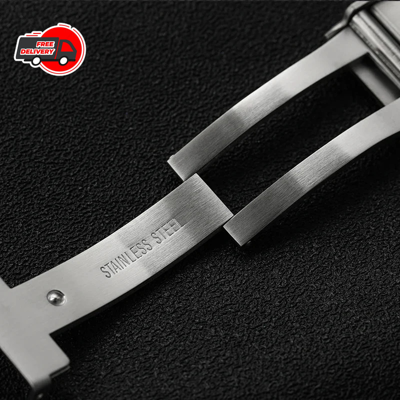 Watch Clasp 16mm 18mm 20mm 22mm Silver Folding Safety Milled Deployant Buckle