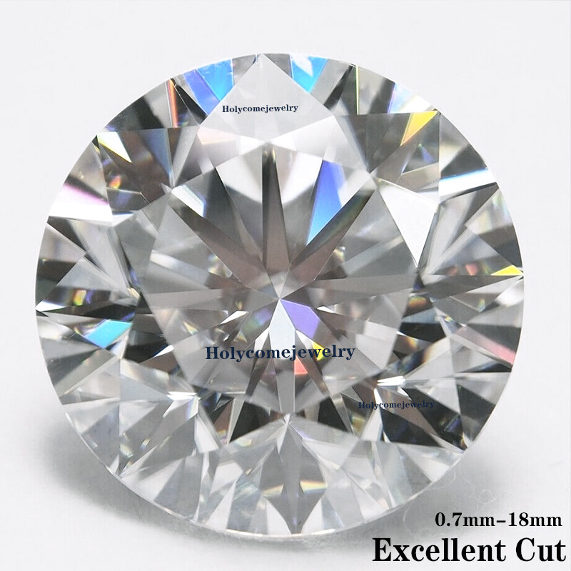 3-12mm Round Cut Loose Moissanite Stone VVS1 D Color with GRA Certificate