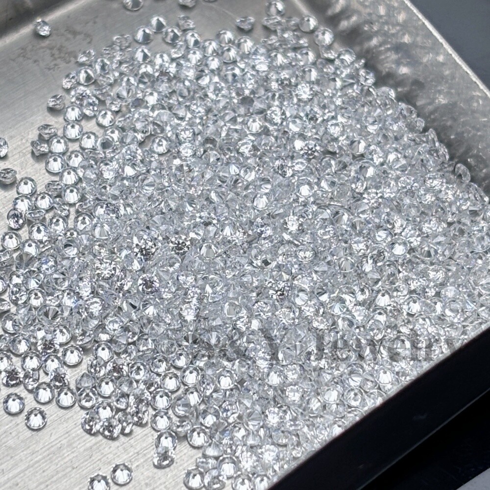 0.8MM-3.0MM 1000PCS Round White Loose Cubic Zirconia for Rings Jewelry Making
