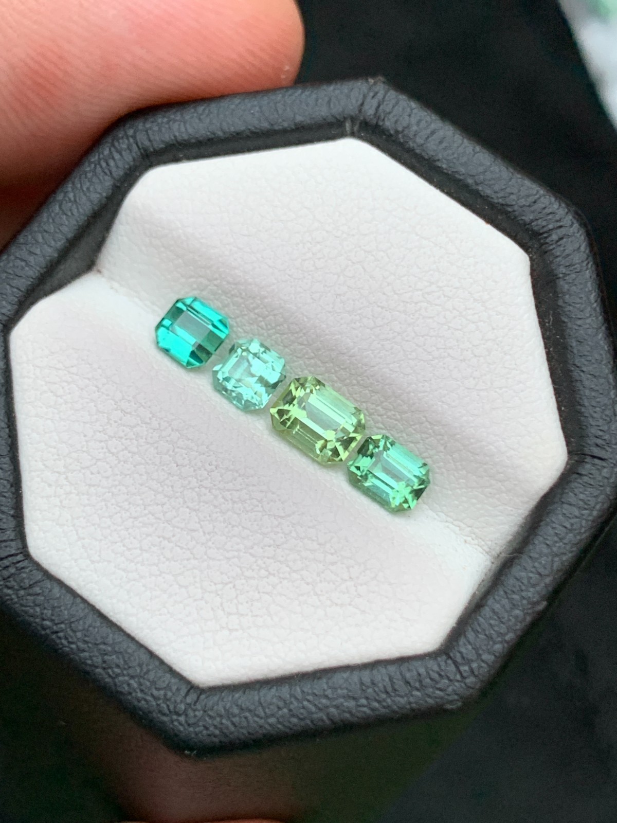 1.57 Ct Natural Untreated Tourmaline 4 Pcs Seafoam Green Lagoon Gemstones Afghan