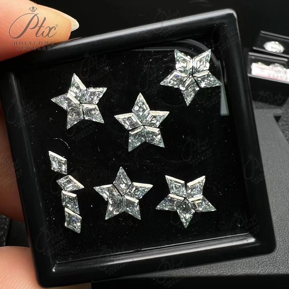 Natural Color Kite Cut Loose Moissanite Stone VVS1 1-9ct Gemstones for Jewelry