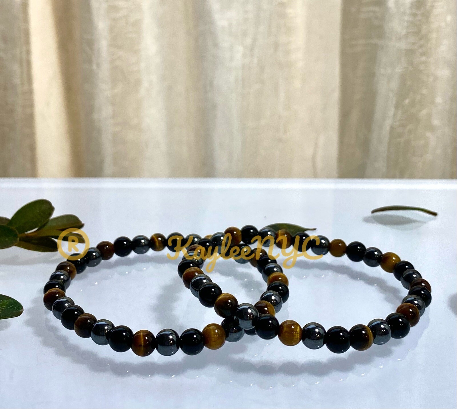 Wholesale 6 Pcs Natural Protection Crystal Bracelet 6mm 7.5″