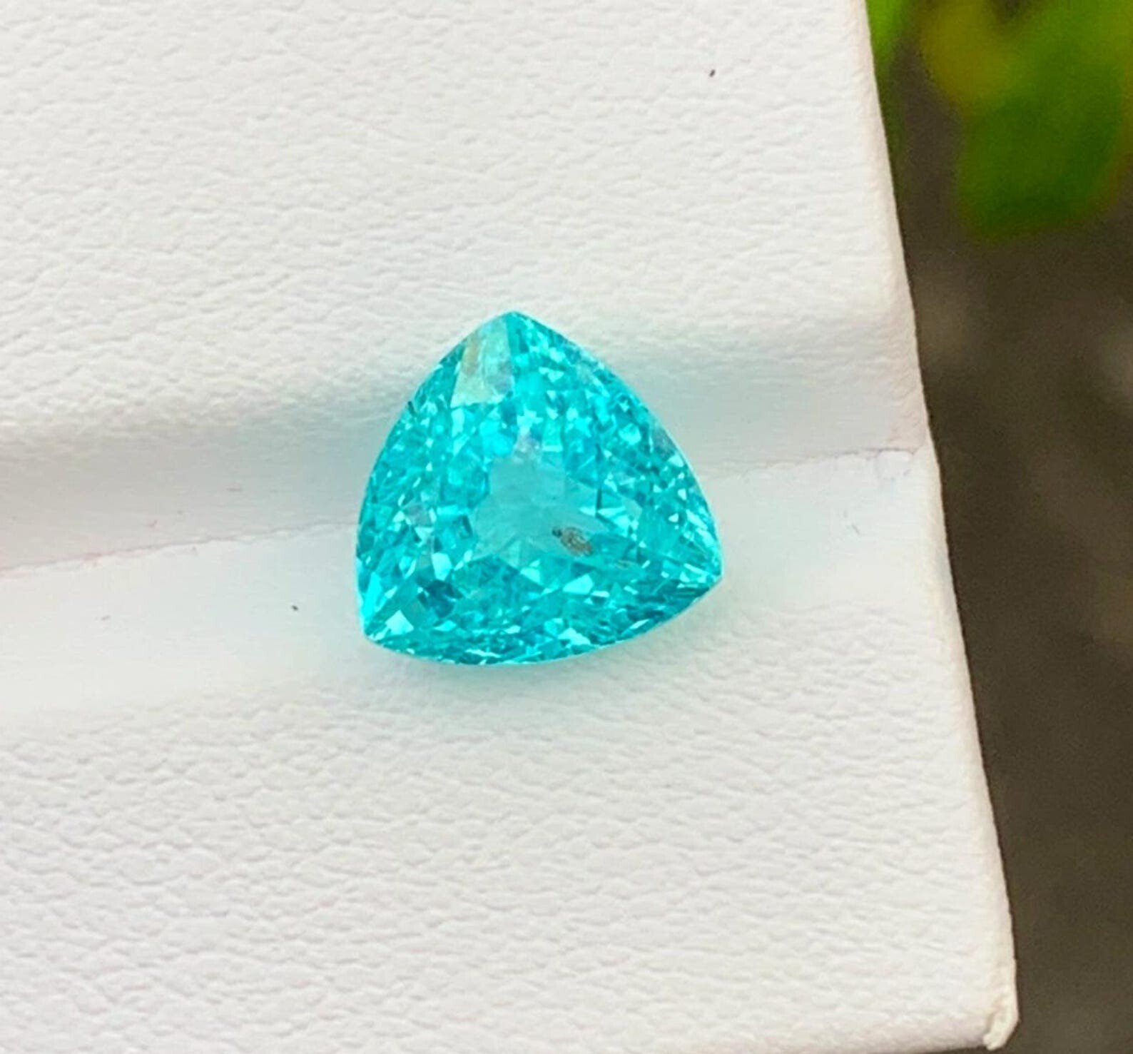 5.21 Ct Certified Natural Blue Paraiba Tourmaline Loose Trillion Cut Gemstone