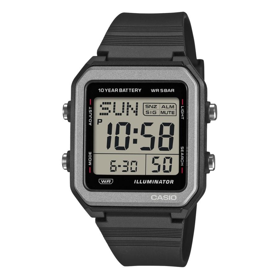 CASIO W-221H-1AJF Digital Watch Black Resin Alarm Chronograph Water Resist Timer