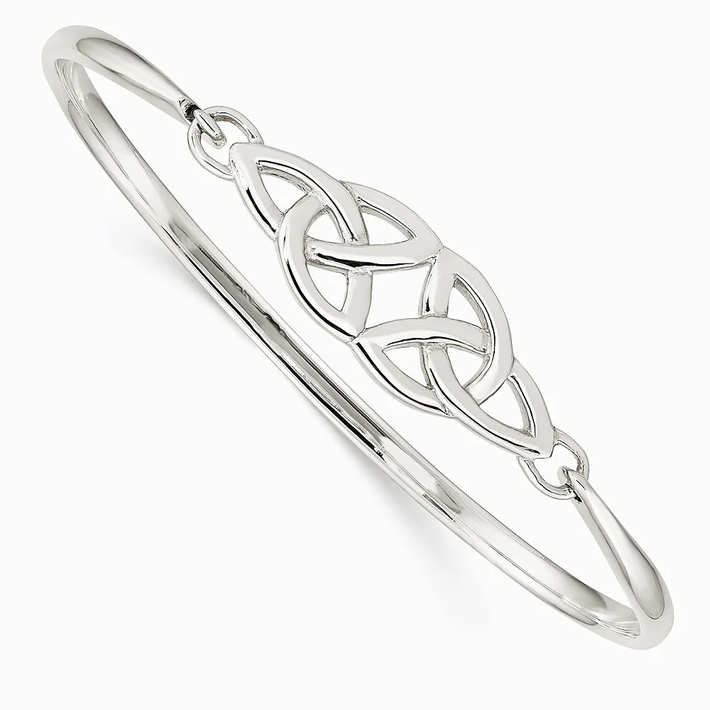 Sterling Silver Polished Celtic Bangle