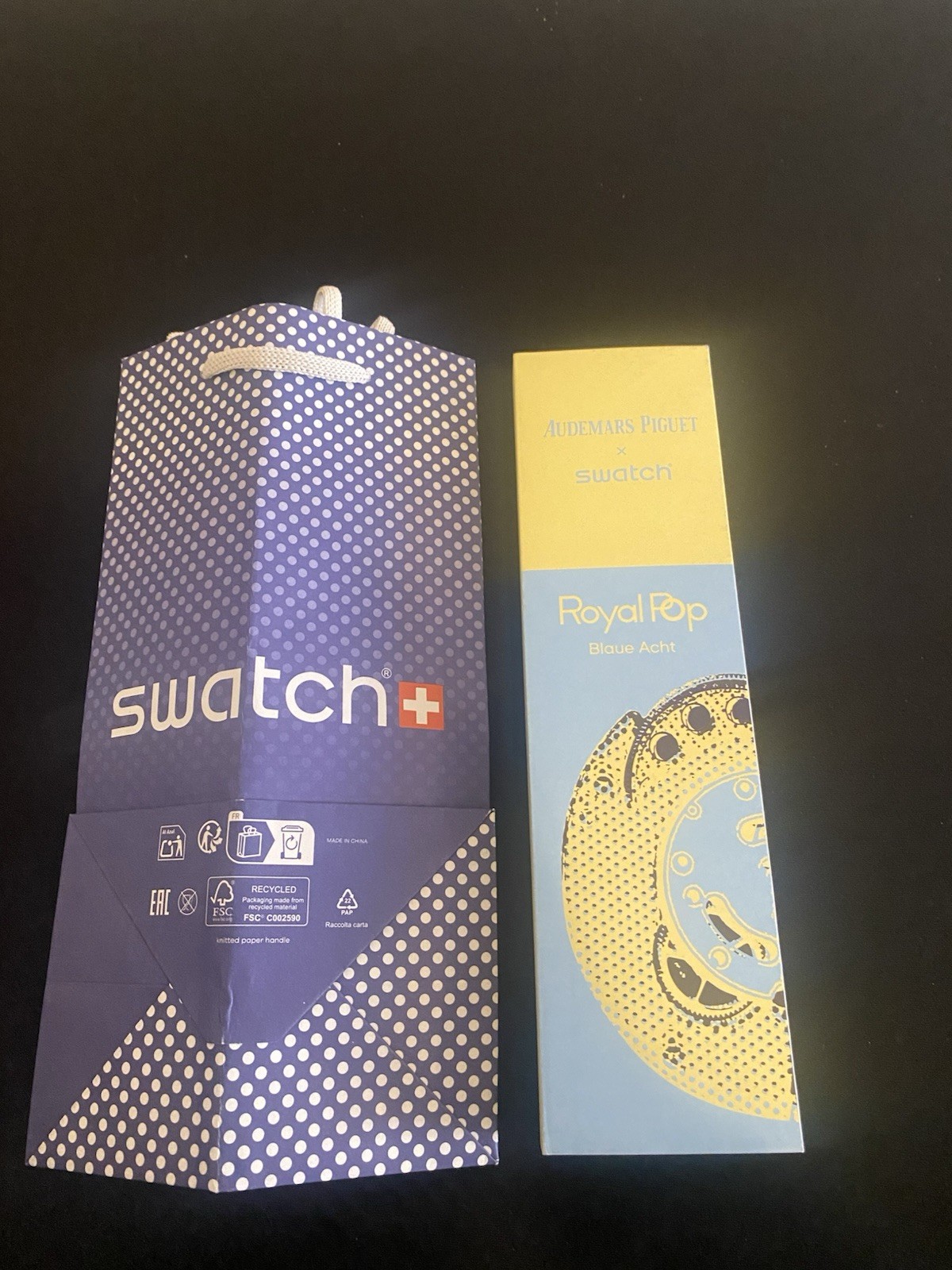Swatch x AP Royal Pop Blave Acht Unworn with Bag Brand New