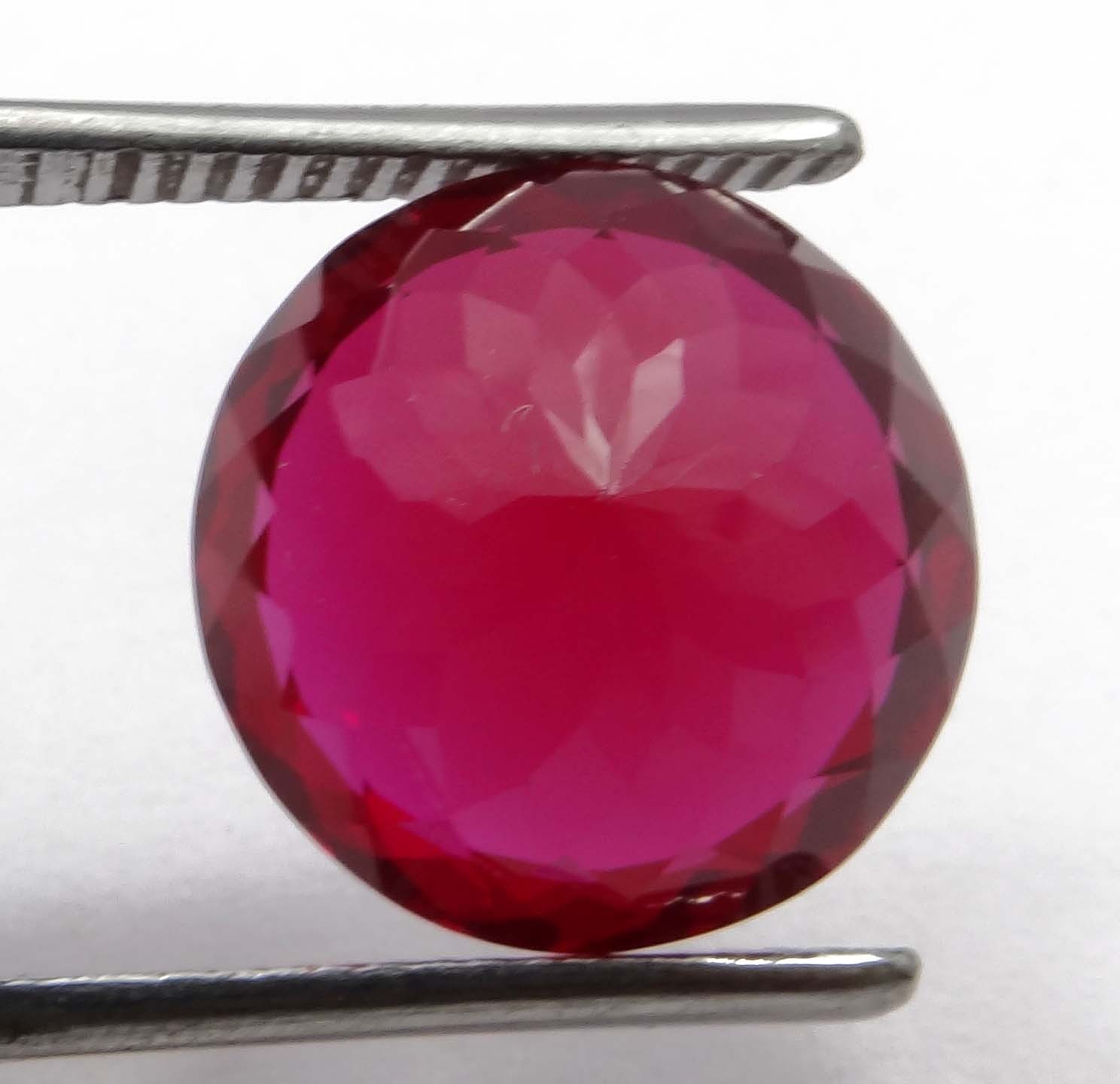 NATURAL 19.04 CTS PIGEON BLOOD RED RUBY round GEMSTONE CERTIFIED
