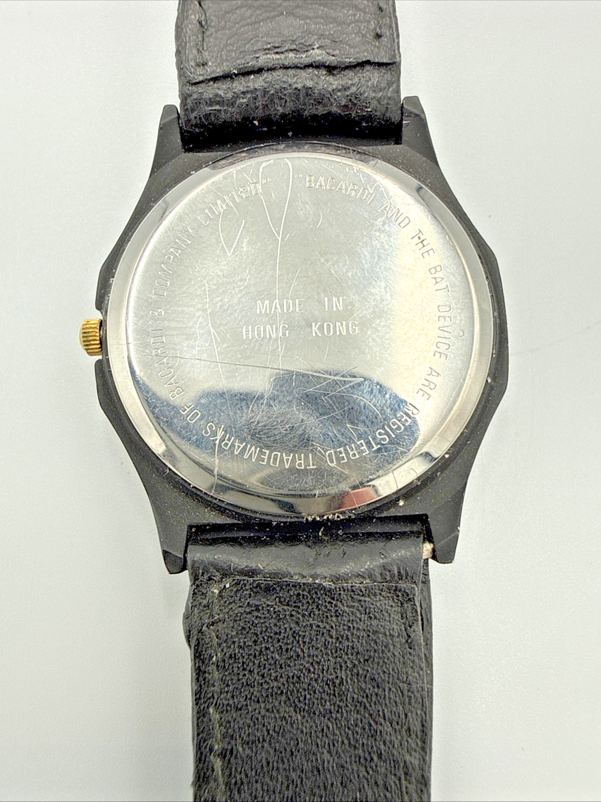 Vintage 80s Bacardi Rum Promotional Quartz Watch Octagonal Case Untested+Battery