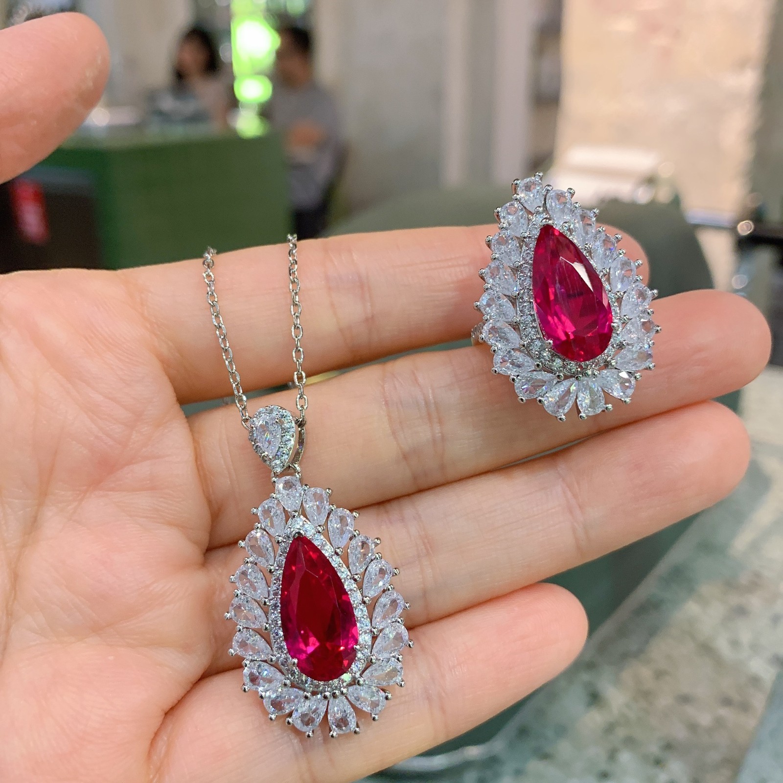 Necklaces and Rings: Red, Vintage, Fashionable, High-End, and Affordable Luxury