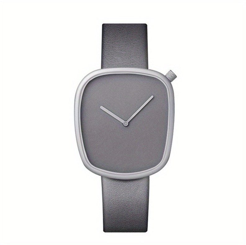 TOMI Minimalist Men’s Watch Ultra-Thin Square Dial Elegant Quartz Leather Strap