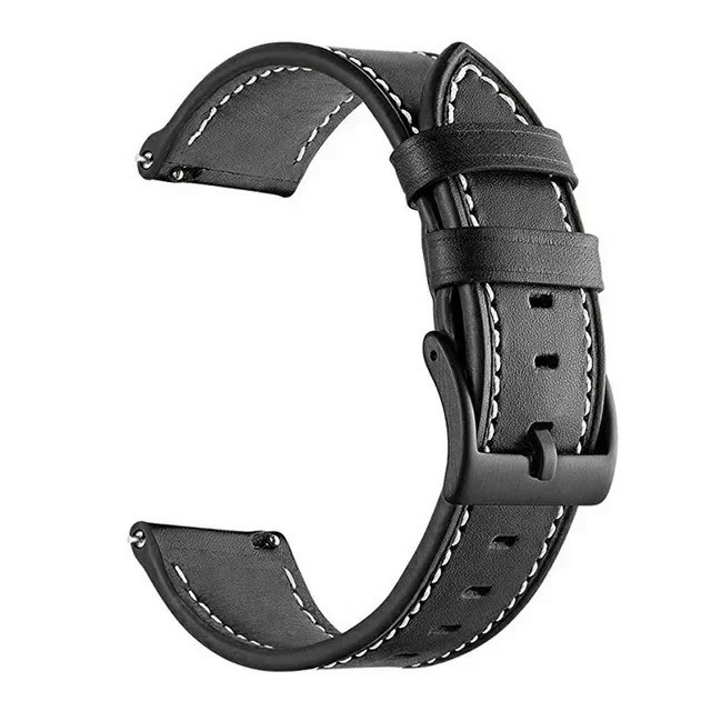 20mm 22mm Classic Leather Watch Band Strap Quick Release Wristband