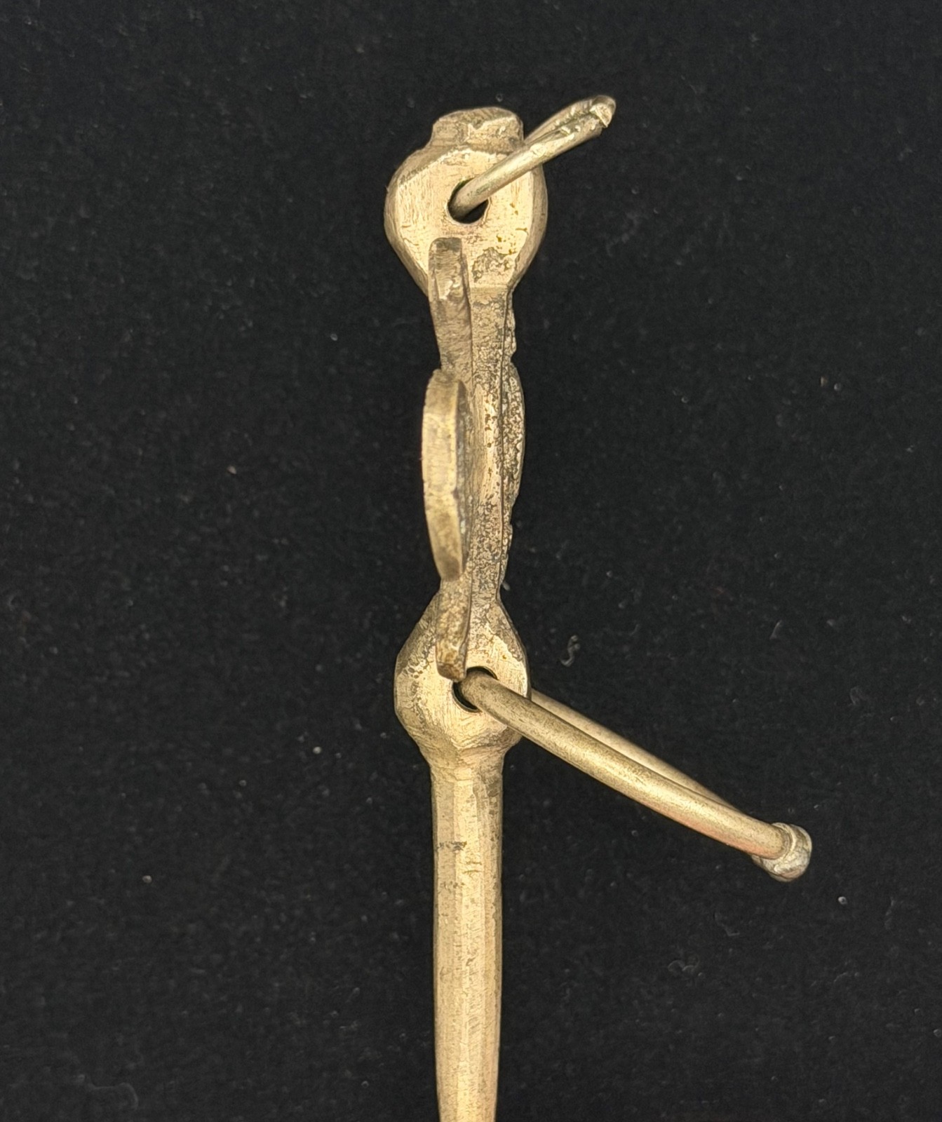 Vintage Berber Amazigh Fibula Pendant Morocco Tribal Jewelry 3.5″ 47.8g