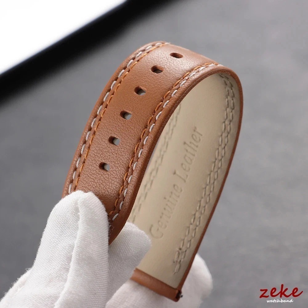Genuine Calfskin Leather Watch Band 18mm 20mm 22mm 24mm Butterfly Buckle Strap