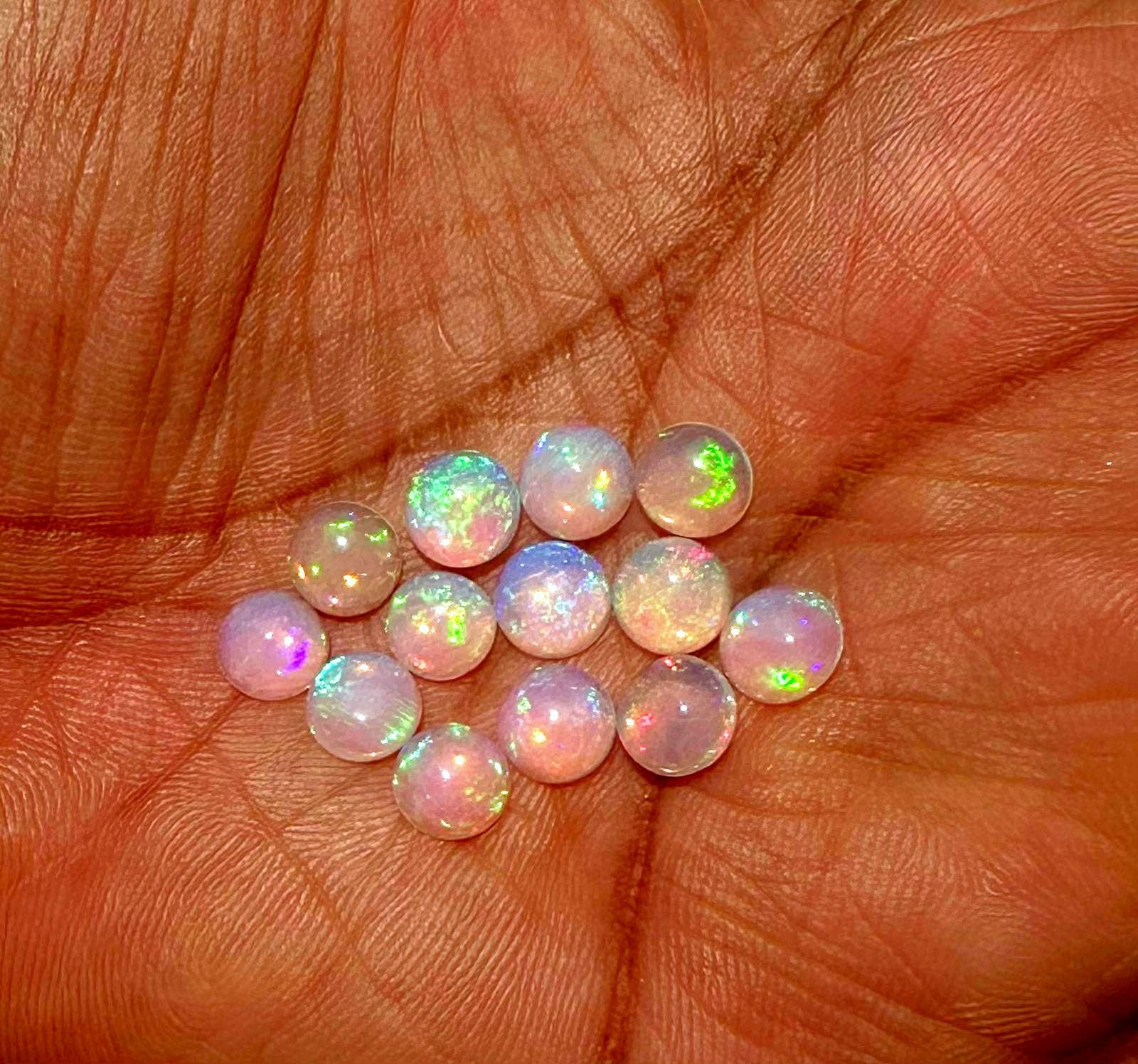 AAA Natural Ethiopian Welo fire opal cabochon 7 mm opal 50 pieces lot opal