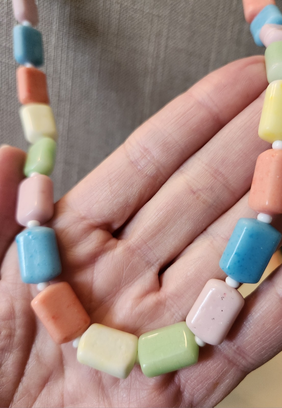 Unique Vintage Czechoslovakian Glass Bead Necklace
