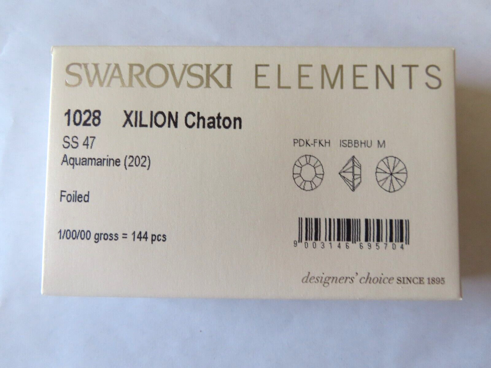 24 Swarovski XILION Rhinestones 47ss Aquamarine/foiled. #1028