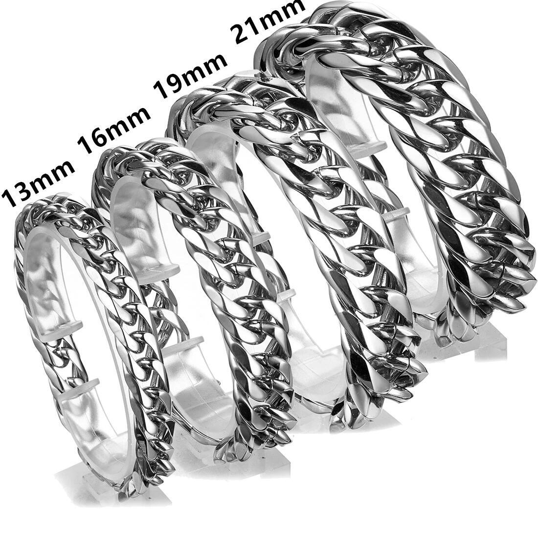 Heavy Strong Men Stainless Steel Curb Cuban Link Chain Necklace Jewelry