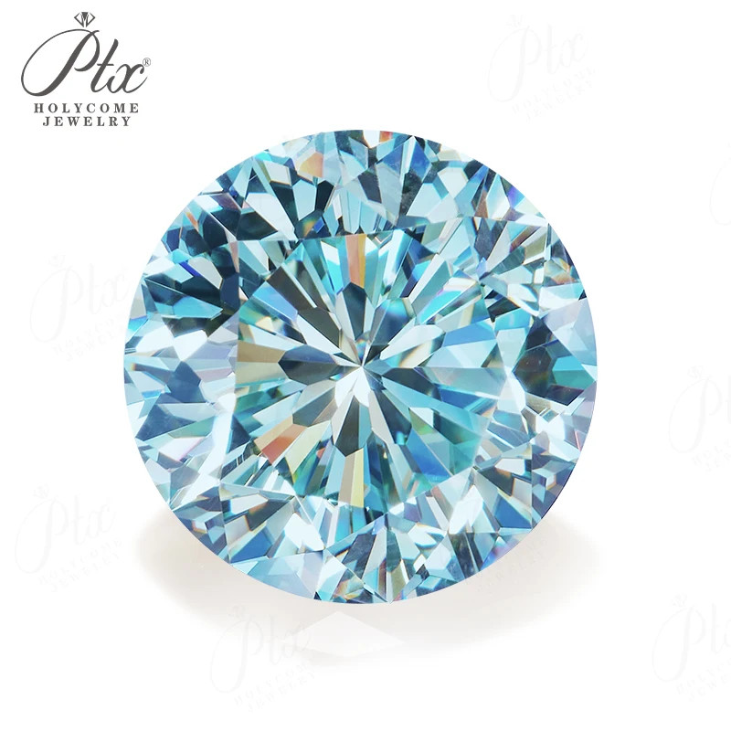 Multicolor Round 0.5-5ct Moissanite Loose 9 Hearts 1 Flower Cut GRA for Jewelry