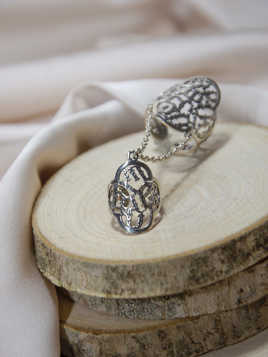 Armenian Alphabet Silver Ring – Handmade Style, Unique Design