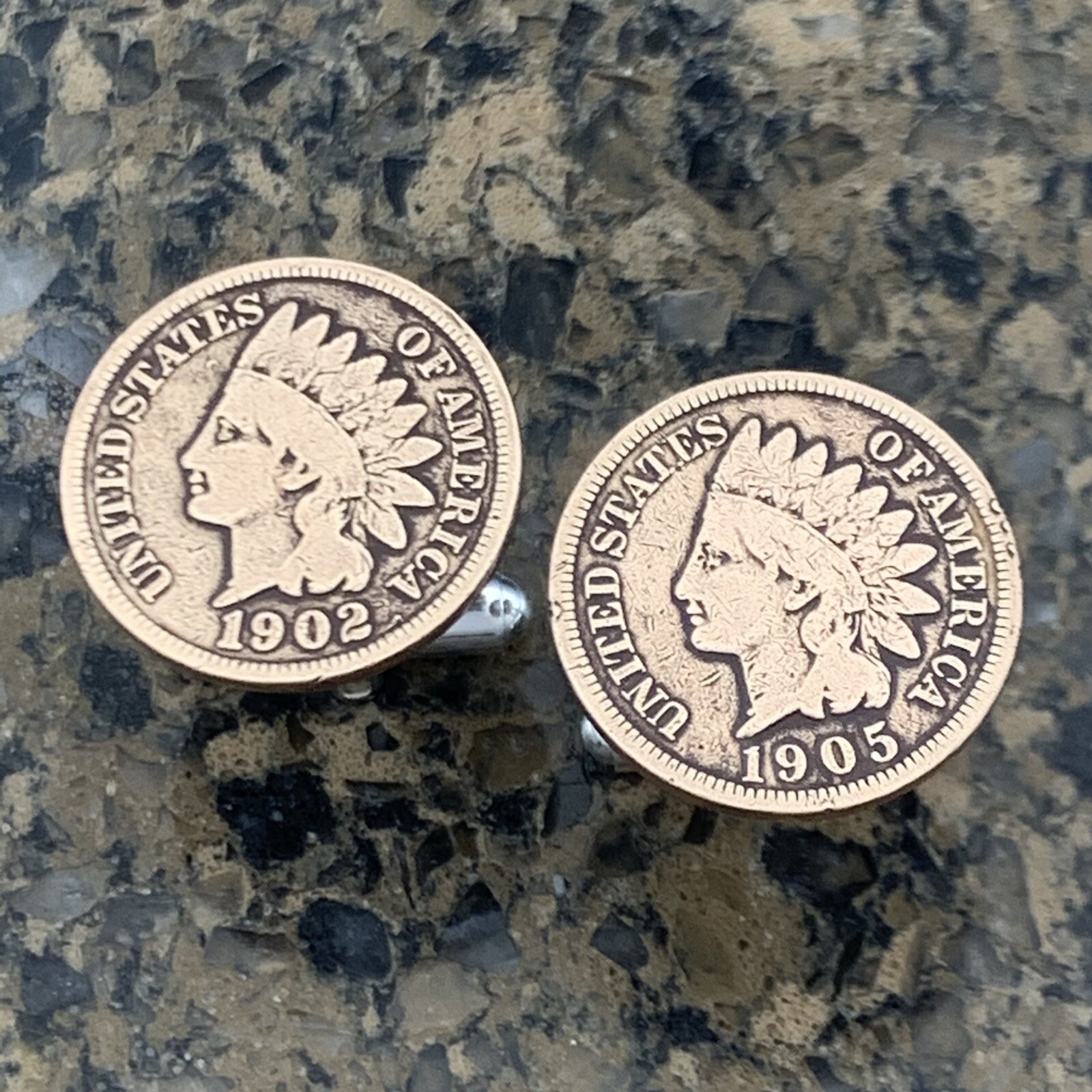 30 Pairs Handmade Wholesale Lot Antique Indian Head Penny Cent Coin Cufflinks