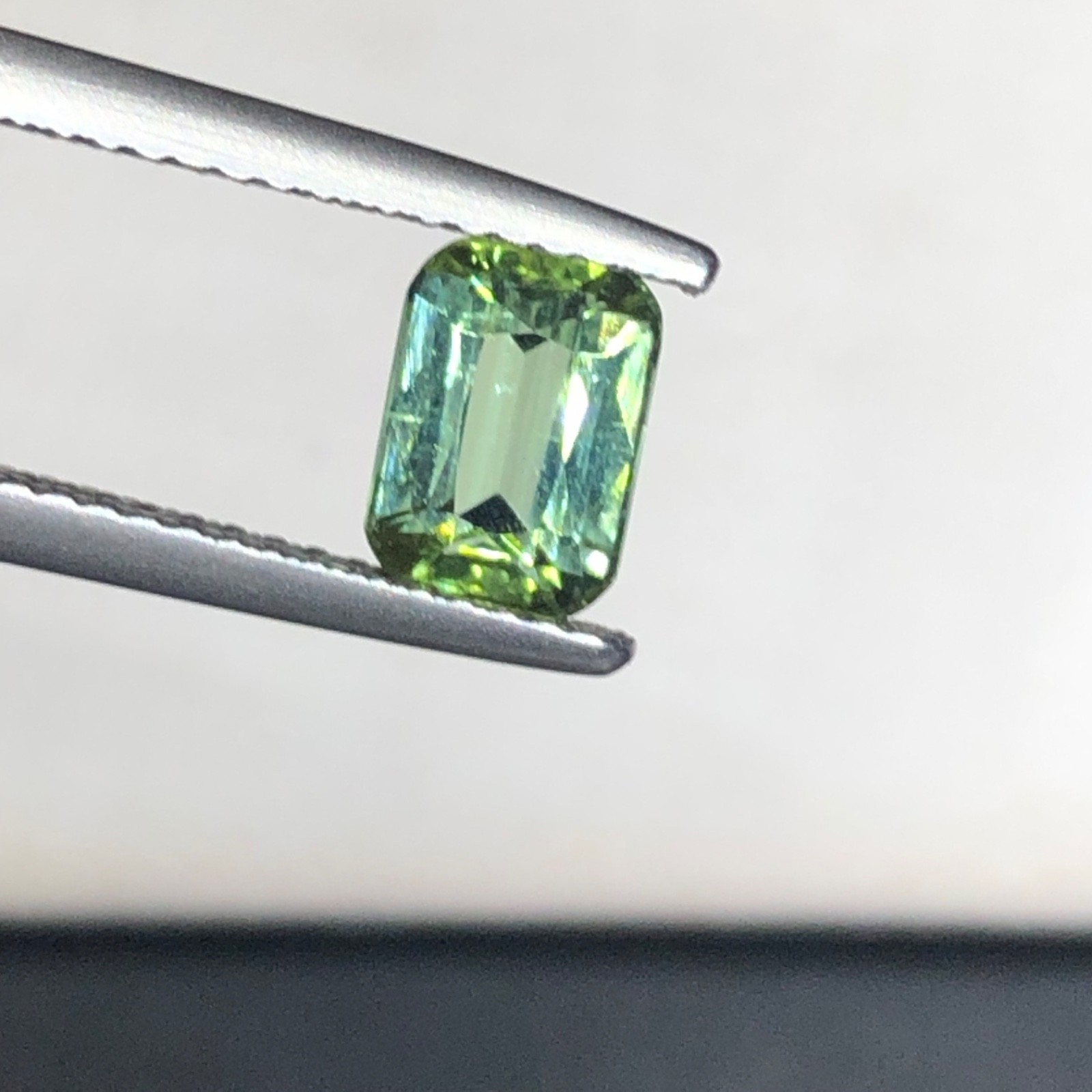 Natural Tourmaline 1.20 Carat Cushion Cut Bluish green Origin Afghanistan