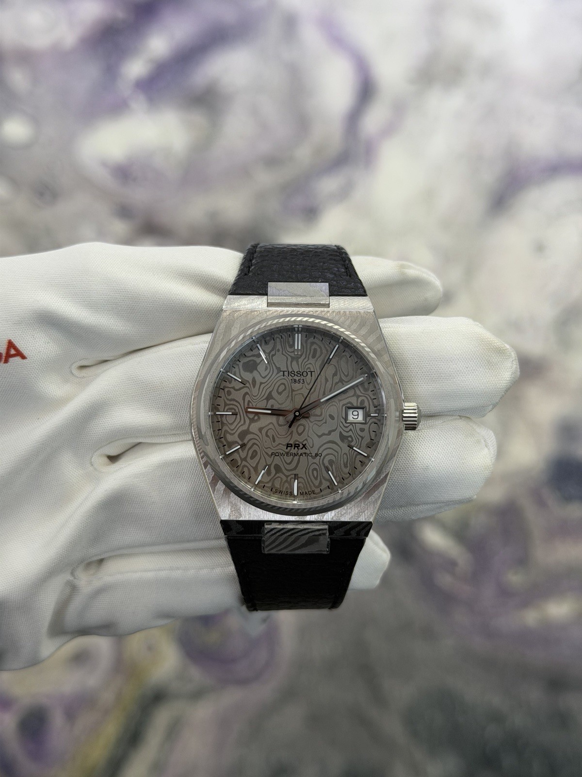 New Tissot PRX Powermatic 80 Damascus Steel Men’s Watch 38 MM T1378079608100