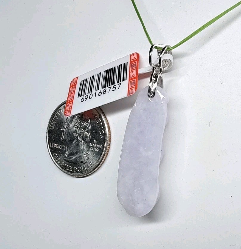 Certificate Jade Gourd Pendant Icy Purple Natural Jadeite Translucent紫色冰透玉葫芦翡翠A货