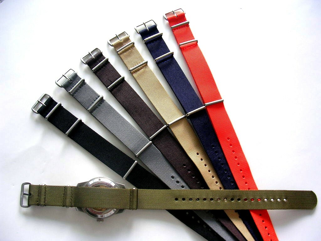 18 20 22 24 NATO G10 Premium nylon watchband 3pak MoD RAF strap Bonded IW SUISSE