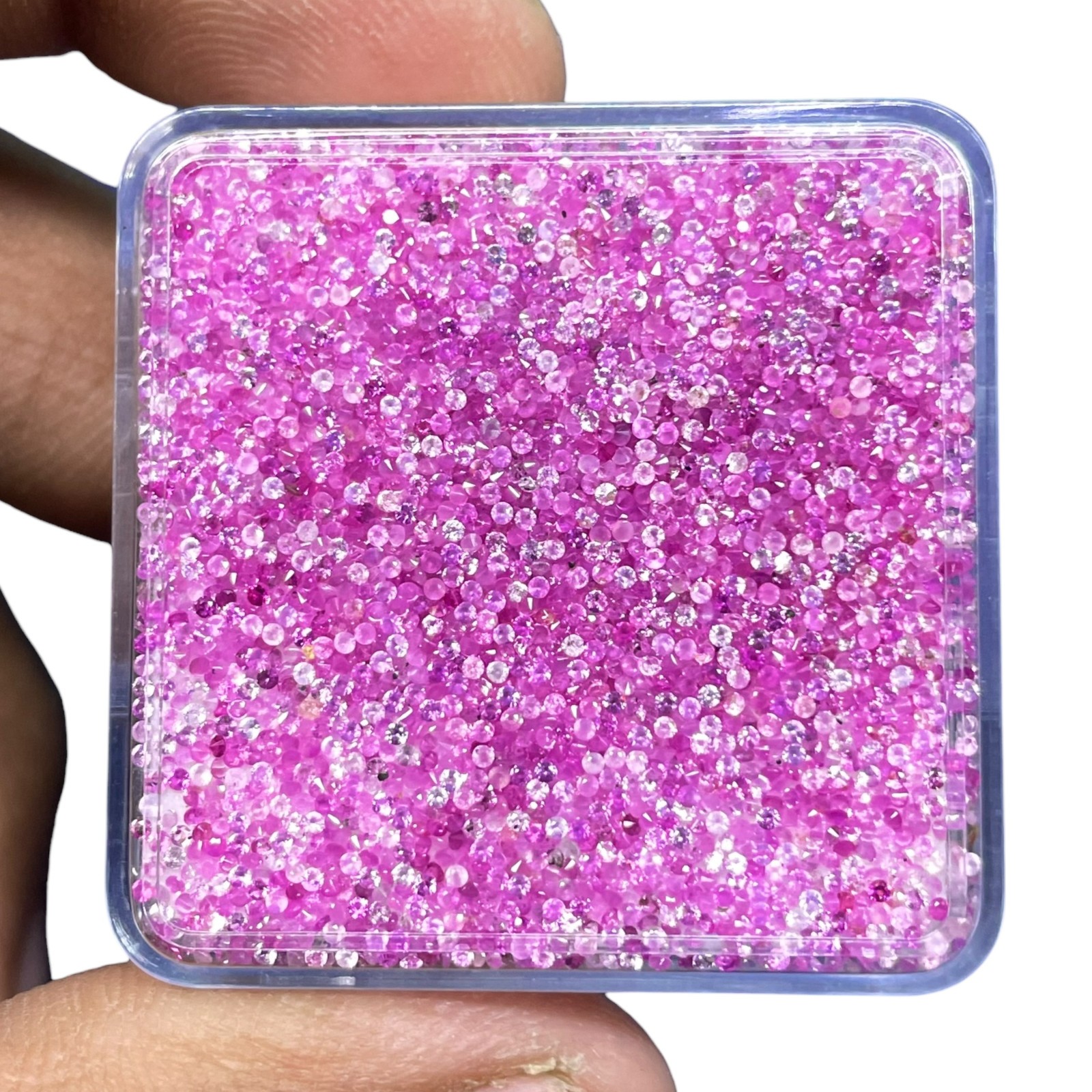100 Pcs Natural Ceylon Pink Sapphire 1mm Round Cut Loose Gemstones Wholesale Lot