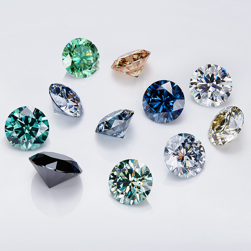 0.1-13ct D Color VVS1 Loose Moissanite Stone Round Cut for Ring Premium Quality
