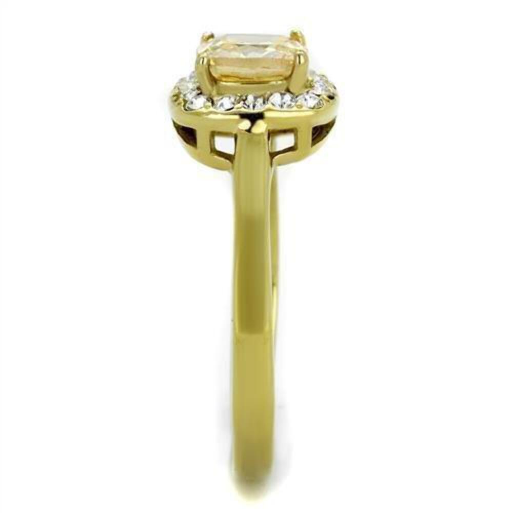 Gold Womens Ring Anillo Para Mujer y Ninos Unisex Kids 316L Stainless Steel Ring