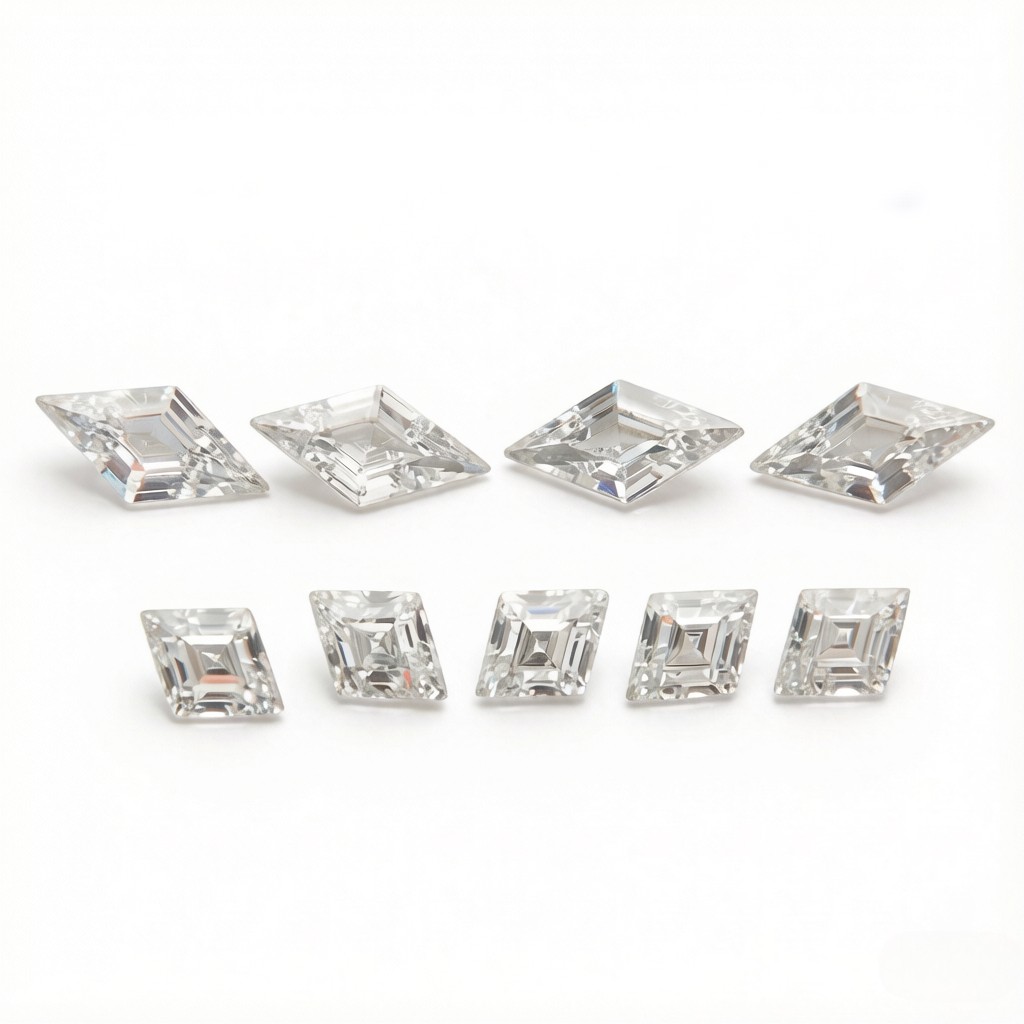 10~20pcs White Diamond Cut Cubic Zirconia Loose Gemstones for Jewelry making
