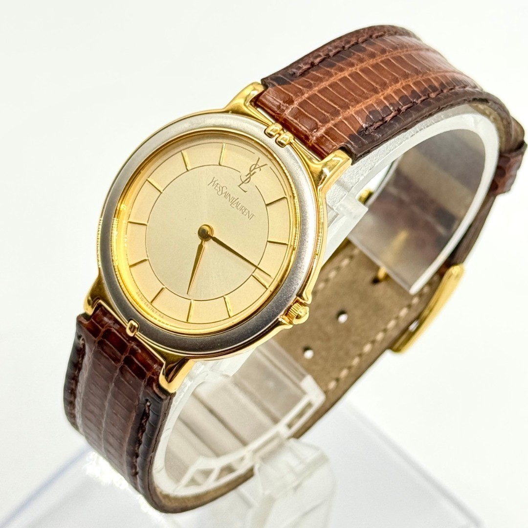 Yves Saint Laurent Watch Gold Dial Quartz Two Hands 4620 E62267