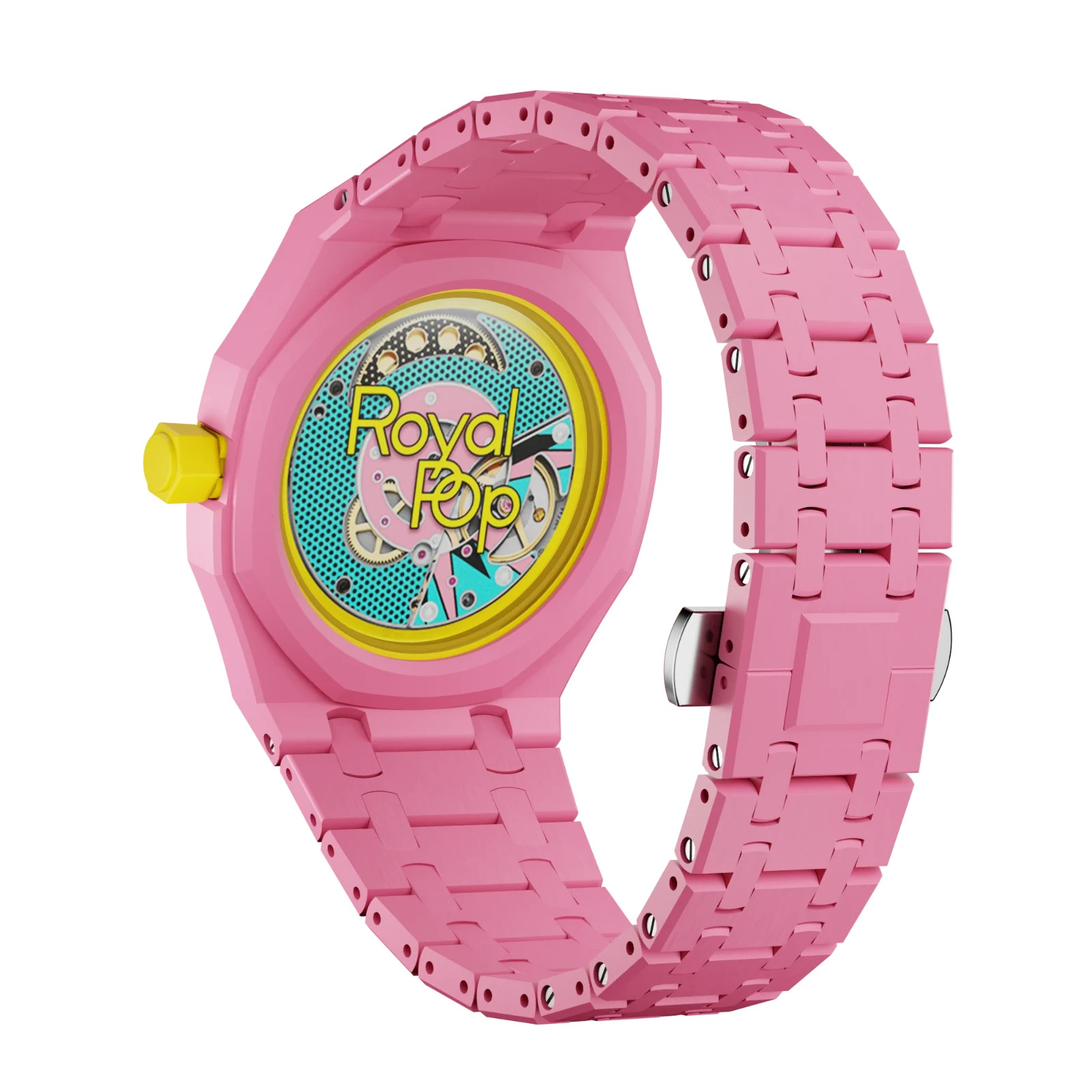 Luxury Mod Kit For AP x Swatch Royal Pop Bioceramic Rubber Strap Case