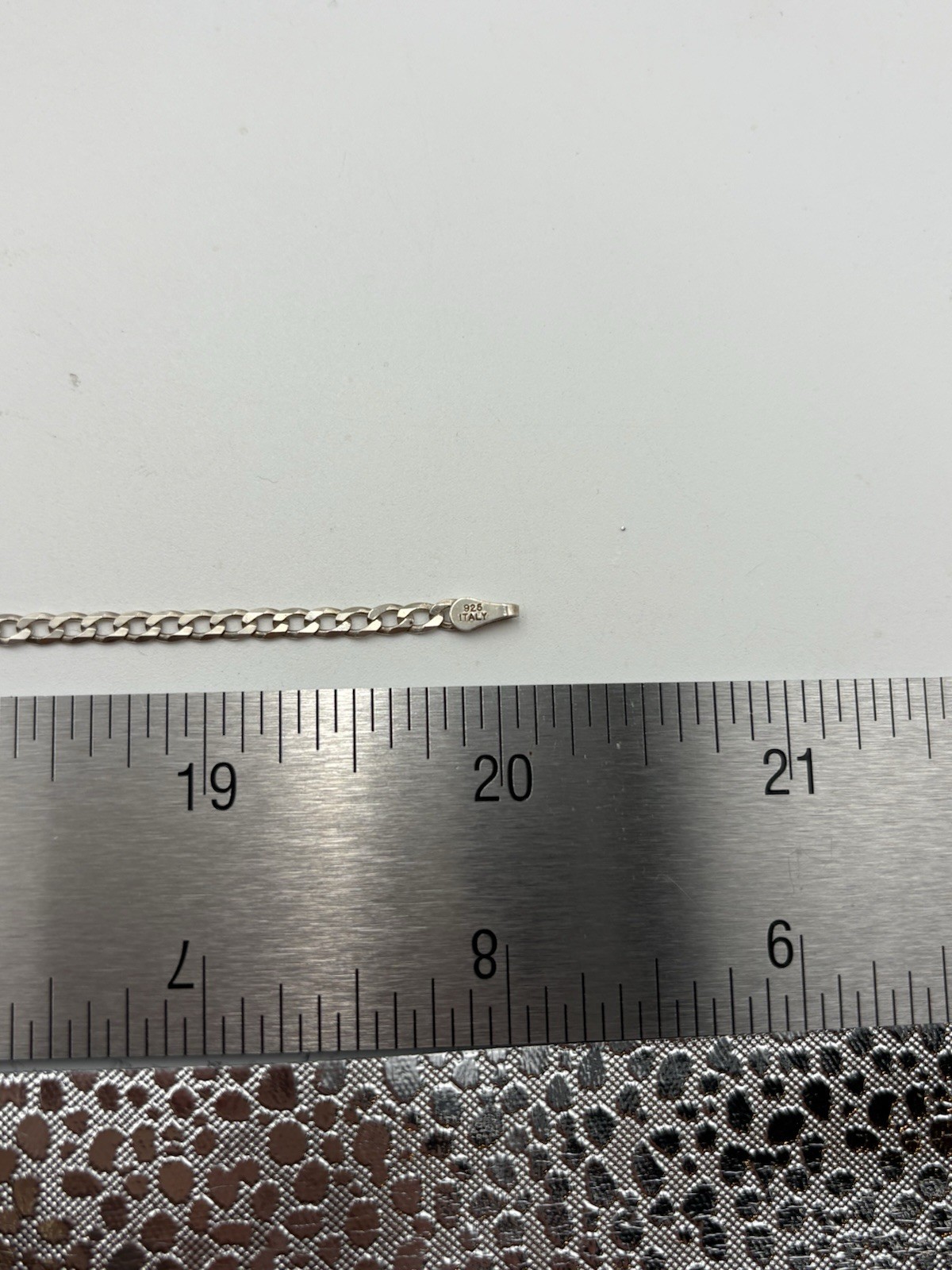 STERLING SILVER 925 ITALY 20″ CURB CHAIN NECKLACE 2.7mm wide 5.4g