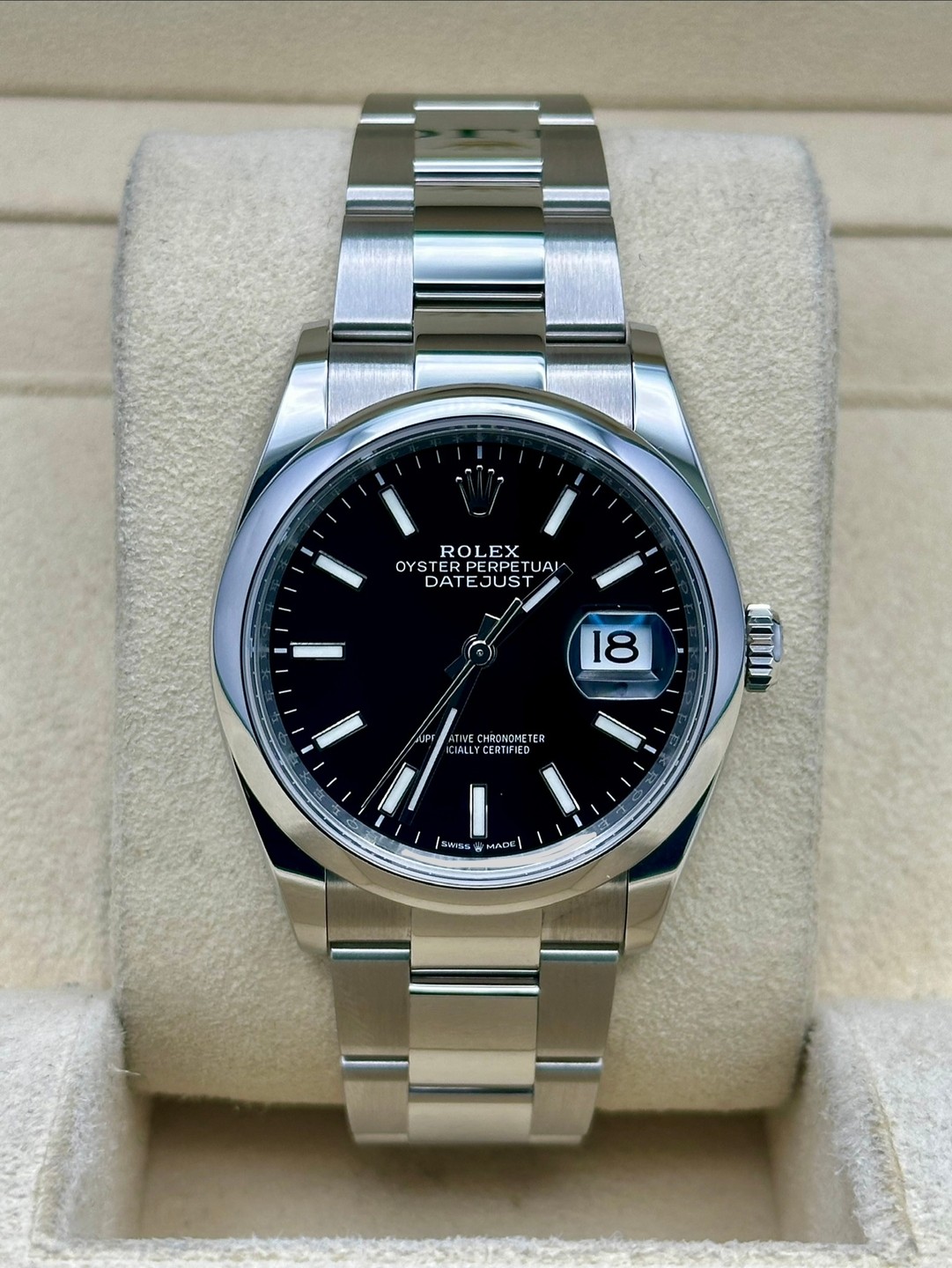 Rolex 126200 2022 Black Index Dial Box & Papers
