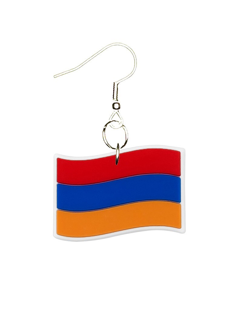 Armenia Flag Earrings Hypoallergenic Silver Plated Fishhooks Mix and Match