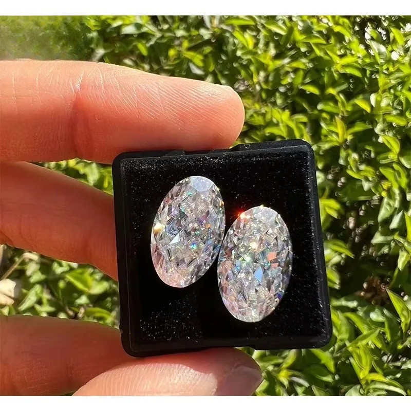 US 0.5ct GRA D Color Sparkling Oval Cut 1-20pcs Loose Moissanite VVS1 Wholesale