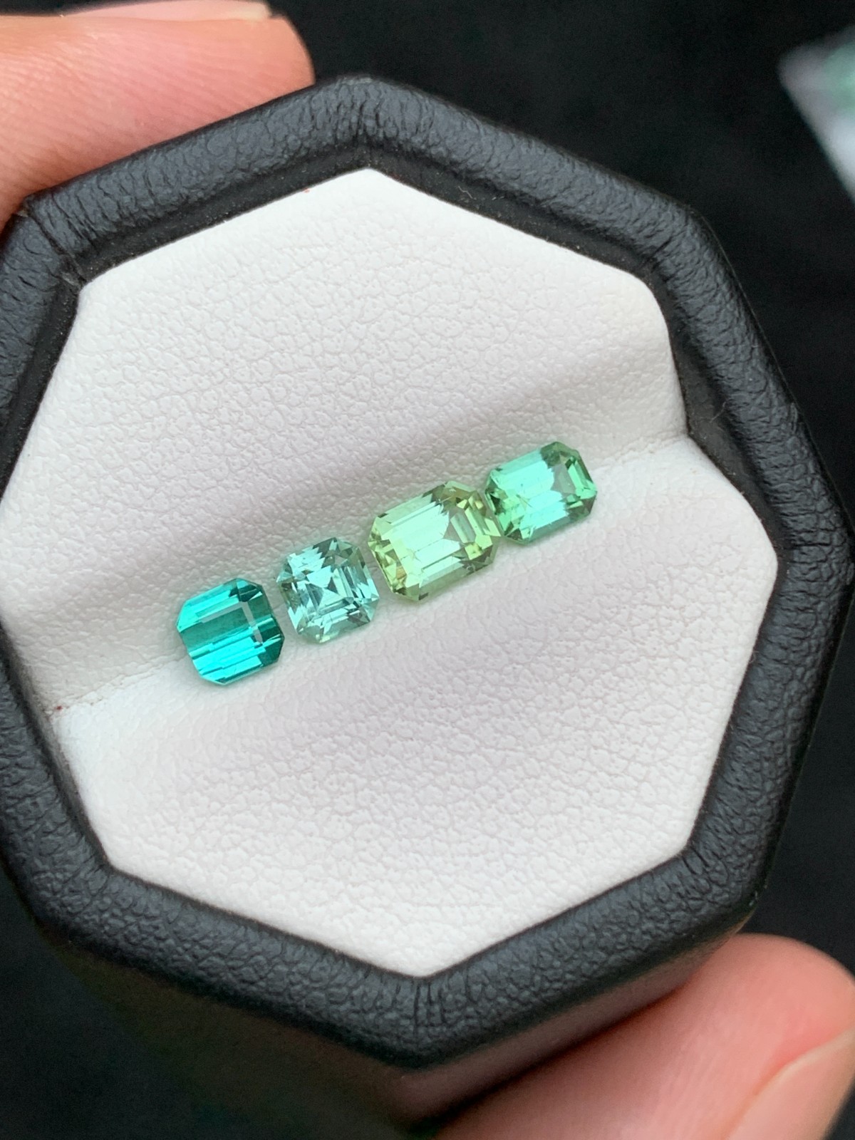 1.57 Ct Natural Untreated Tourmaline 4 Pcs Seafoam Green Lagoon Gemstones Afghan