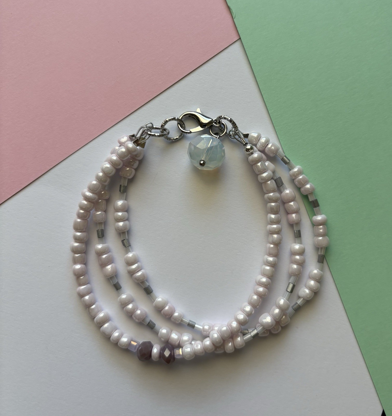 Three Strand Glass Bracelet