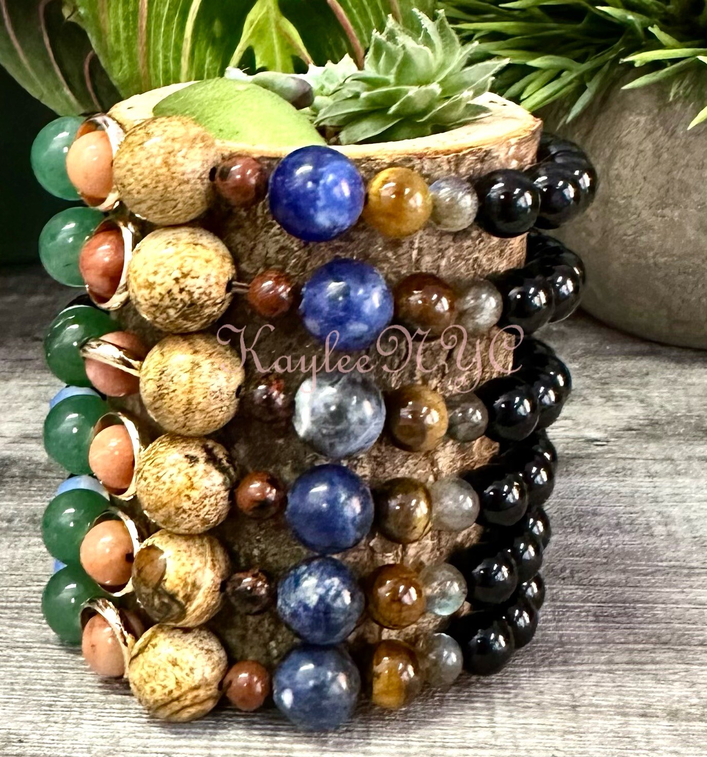 Wholesale Lot 6 Pcs Solar System Crystal Stretch Bracelet 7.5”