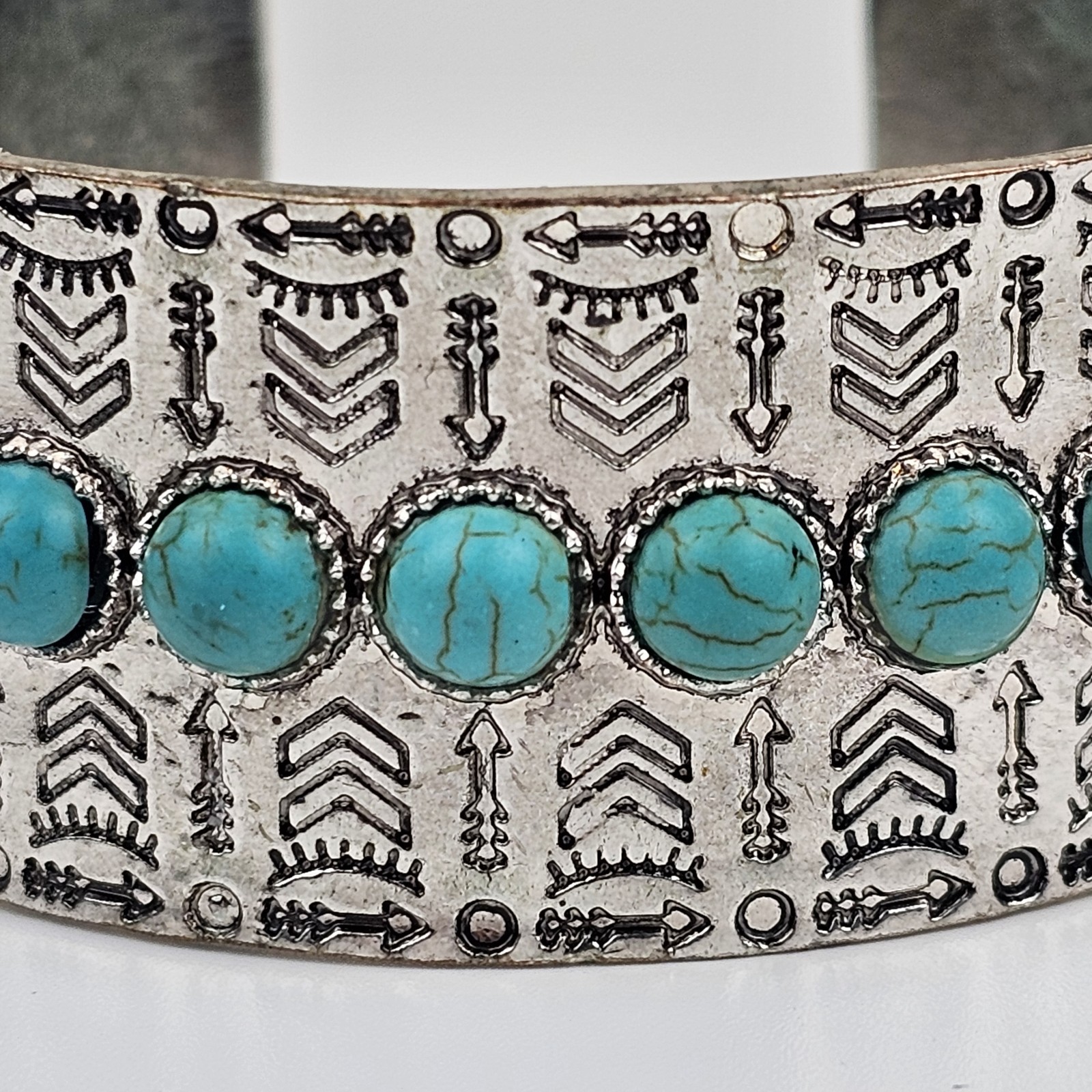 JEWERLY – Sterling Silver Native American Vintage Antique Cuff Bracelet 2.5 oz