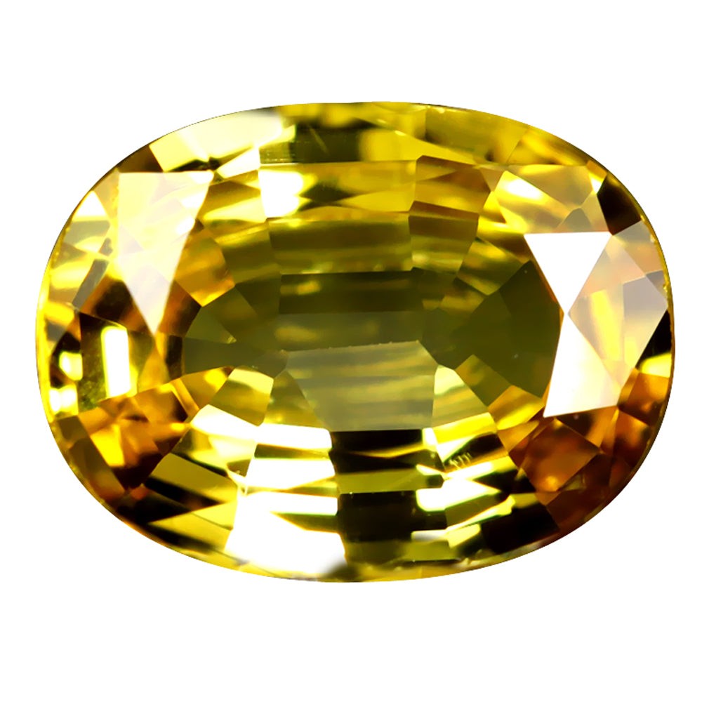 1.61 ct Sparkling Oval(8.68 x 6.47 mm)Heated Madagascar Yellow Sapphire Gemstone