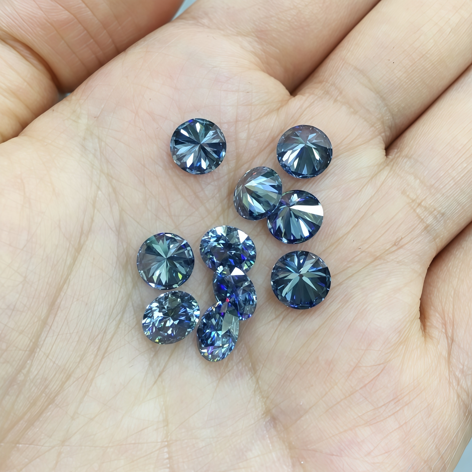 GRA Certified Loose Moissanite Stones D Colorful VVS1 All Sizes