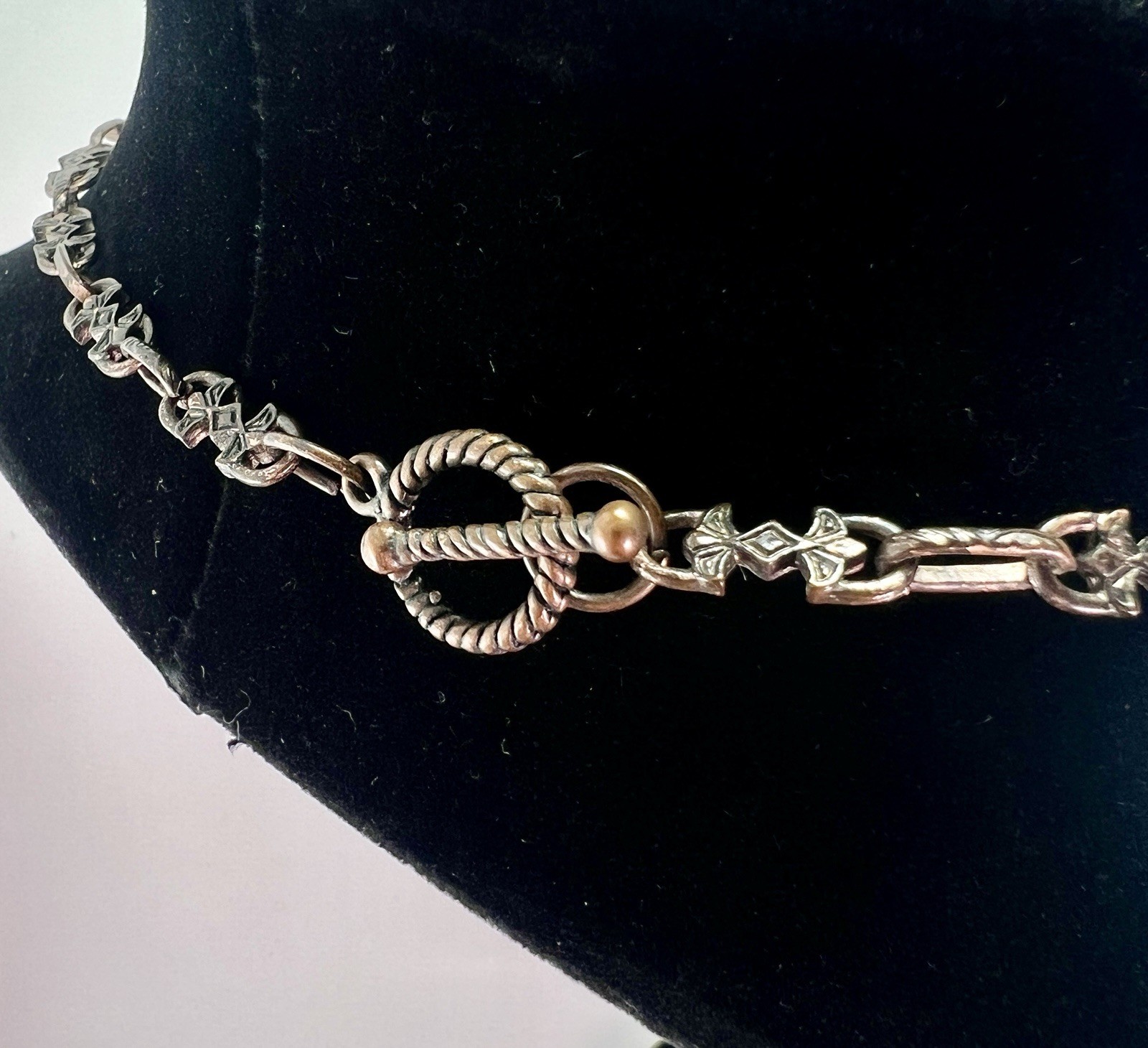 Antique Egyptian Revival Pendant Necklace Neiger Bros? Pharaoh Czech Art Glass