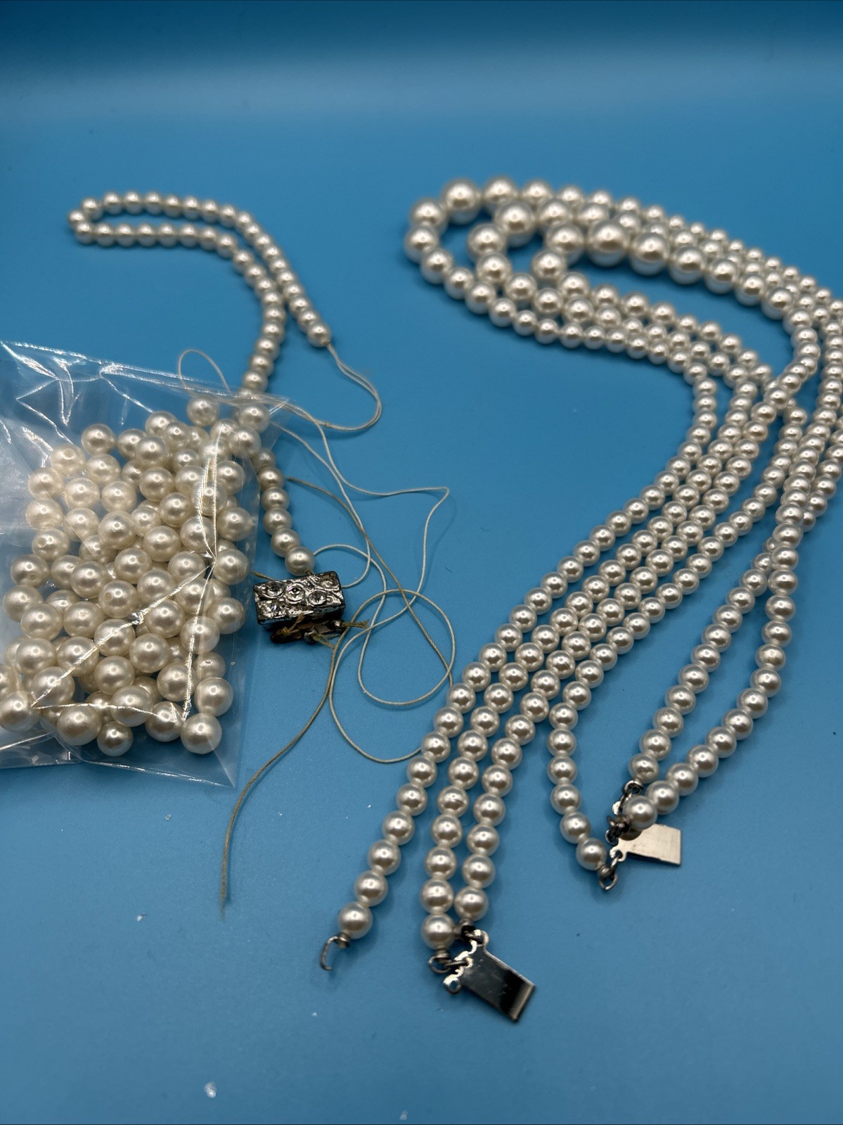 Lot Of 11 Vintage Mixed Strands Of Estate Faux Pearls (see Description)