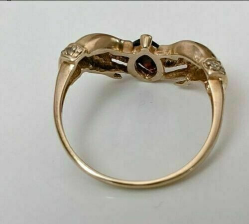 1.00Ct Marquise Cut Red Garnet Solitaire Engagement Ring 14K Yellow Gold Finish